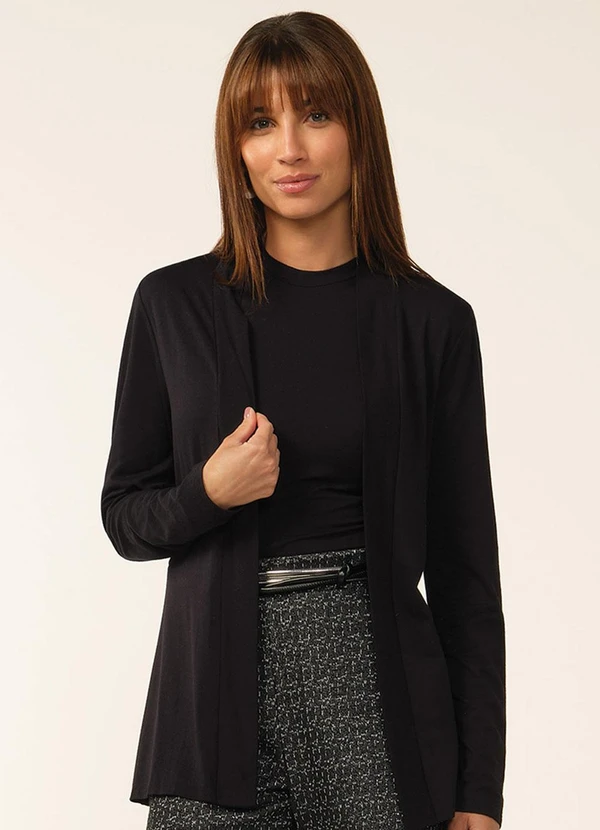 Marialícia - Conjunto Feminino com Regata e Cardigan Preto