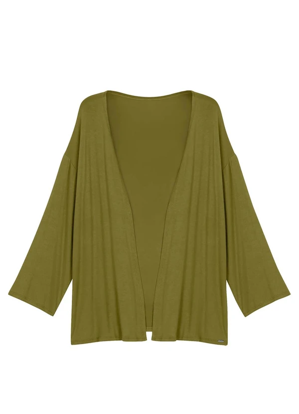 Marialícia - Conjunto Feminino Regata e Cardigan Leve Verde 3