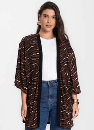 Select - Kimono Feminino Marrom - SELECT