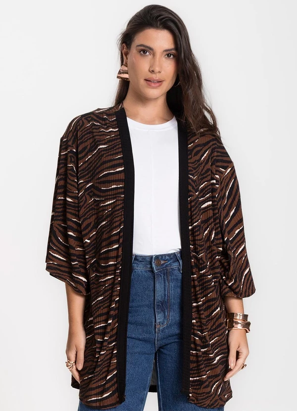 Select - Kimono Feminino Marrom