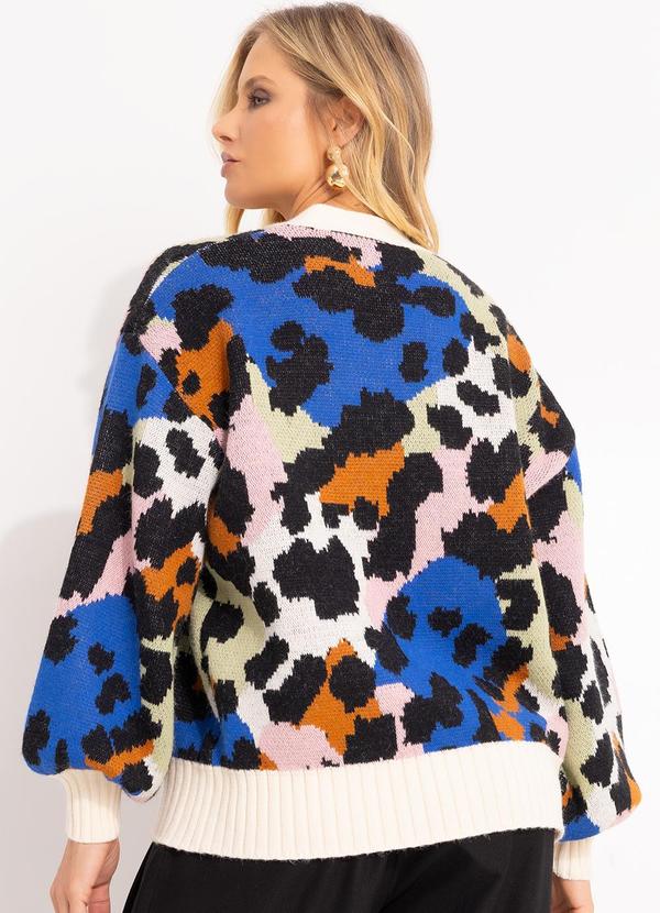 Farm - Suéter Tricot Leopardo Bege 2