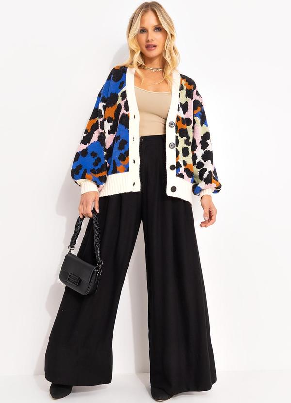 Farm - Suéter Tricot Leopardo Bege 3