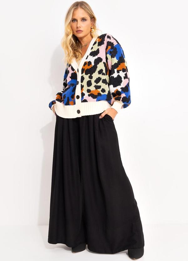 Farm - Suéter Tricot Leopardo Bege 6