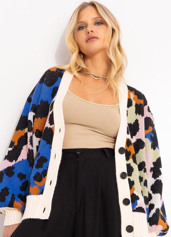 Farm - Suéter Tricot Leopardo Bege 7