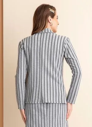 Rosalie - Blazer Mescla Listrada com Manga - ROSALIE