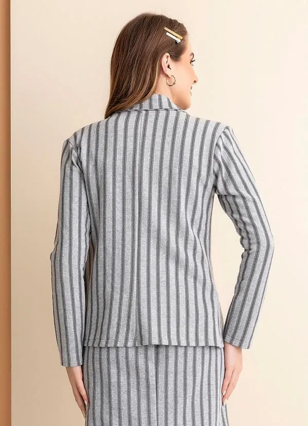 Rosalie - Blazer Mescla Listrada com Manga 2