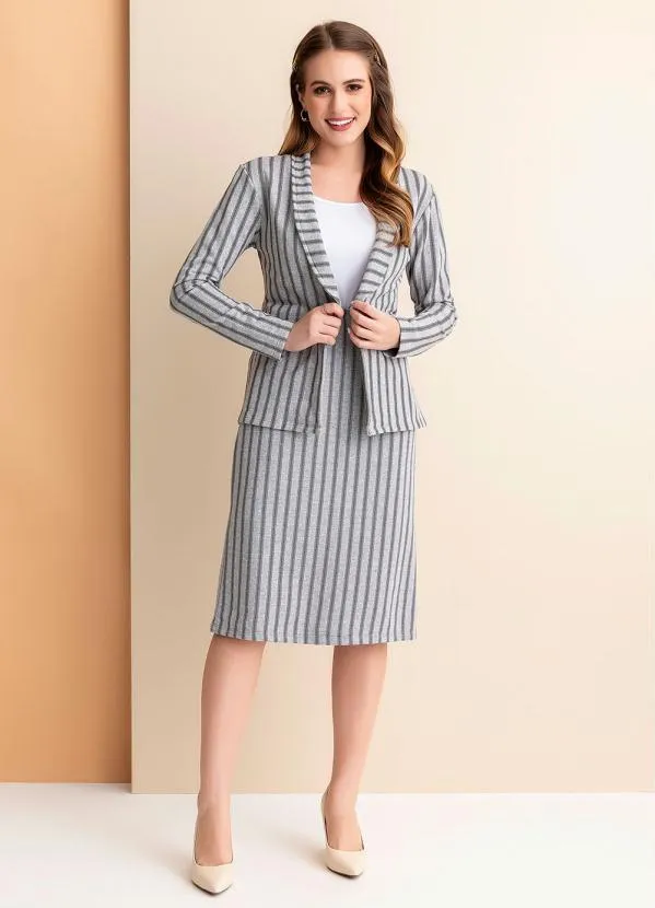 Rosalie - Blazer Mescla Listrada com Manga 3