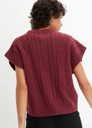 bonprix - Blusa Bordô em Tricô - BONPRIX