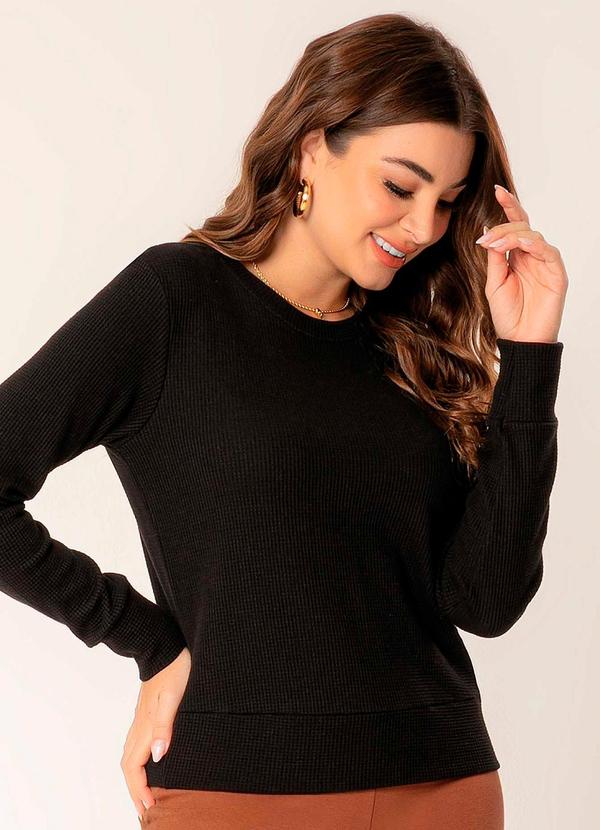 Cativa - Blusa de Tricô Feminina Preto