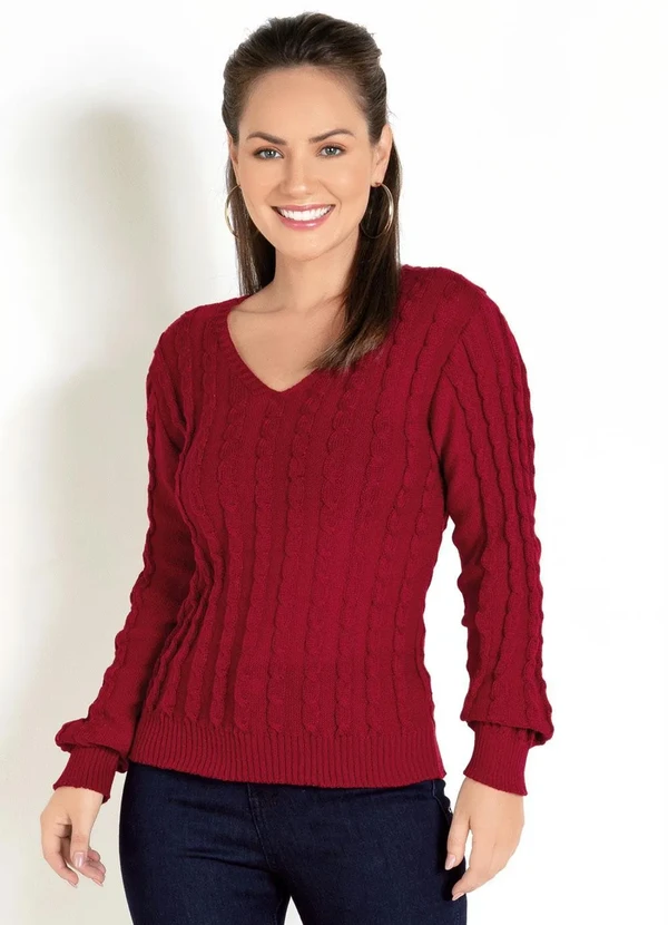 Rosalie - Blusa em Tricot Vermelha