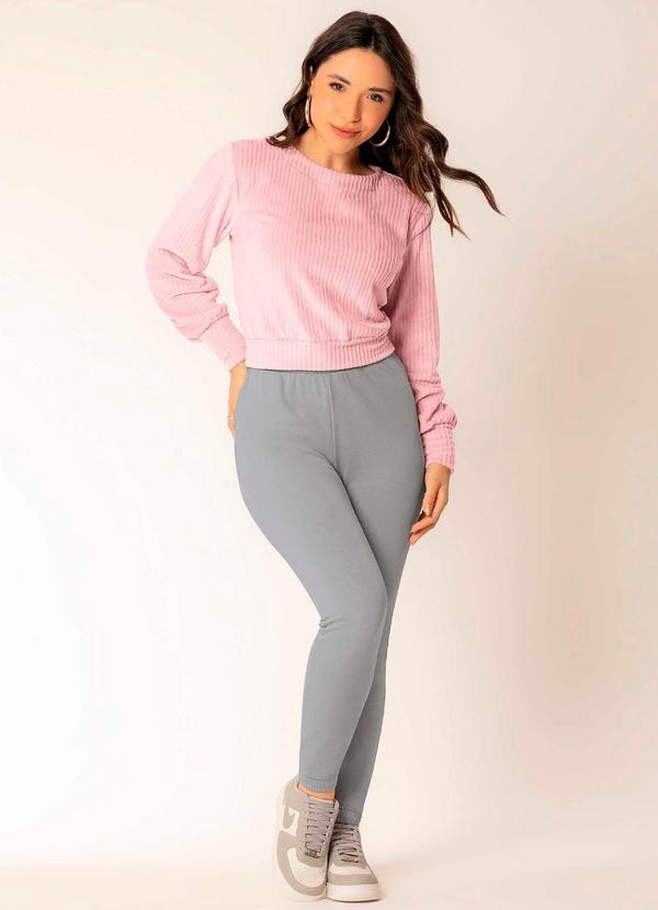 Cativa - Blusa Feminina com Manga Bufante Rosa 2