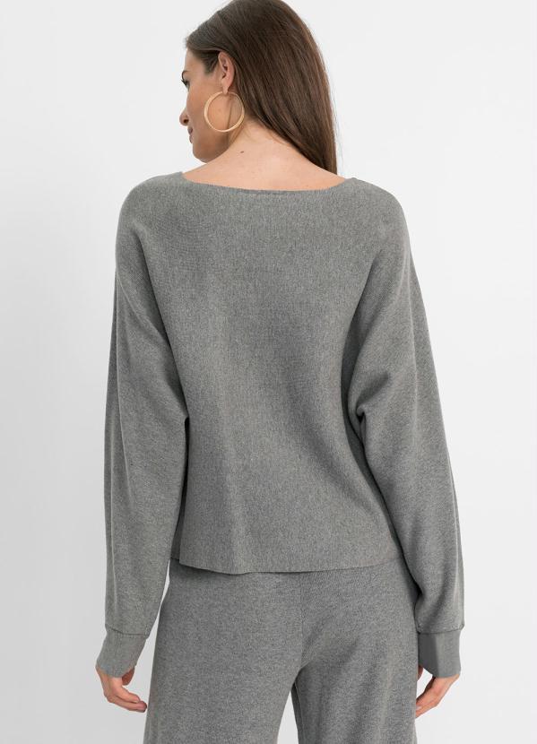 bonprix - Blusa Manga Longa Cinza 2