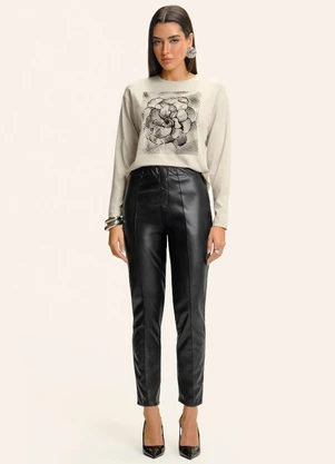 Endless - Blusa Manga Longa com Estampa Bege - ENDLESS