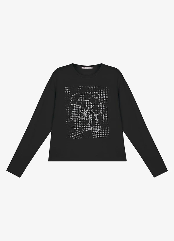 Endless - Blusa Manga Longa com Estampa Preto 5