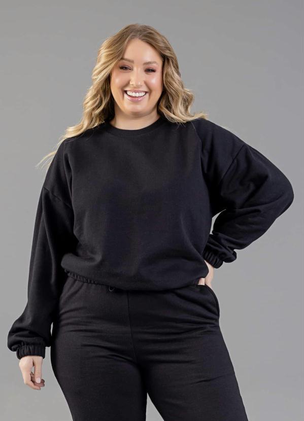 Just Basic - Blusão Básico Adulto Preto