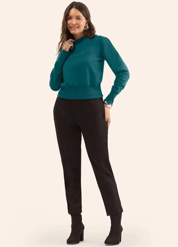 Rovitex - Blusão com Bordado e Aplique Verde 2