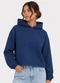 Rovitex - Blusão com Capuz Feminino em Moletom Verde - variação: Azul