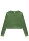 Lunender - Blusão Cropped em Malha Verde - variação: Verde
