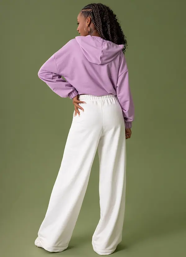 The Philippines - Blusão Cropped em Moletom Roxo 4