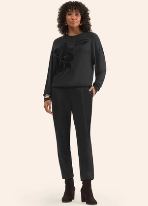 Rovitex - Blusão em Molecotton Estampado Preto - ROVITEX