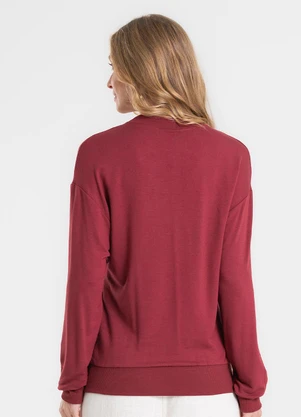 Rovitex - Blusão em Molecotton Estampado Vermelho - ROVITEX