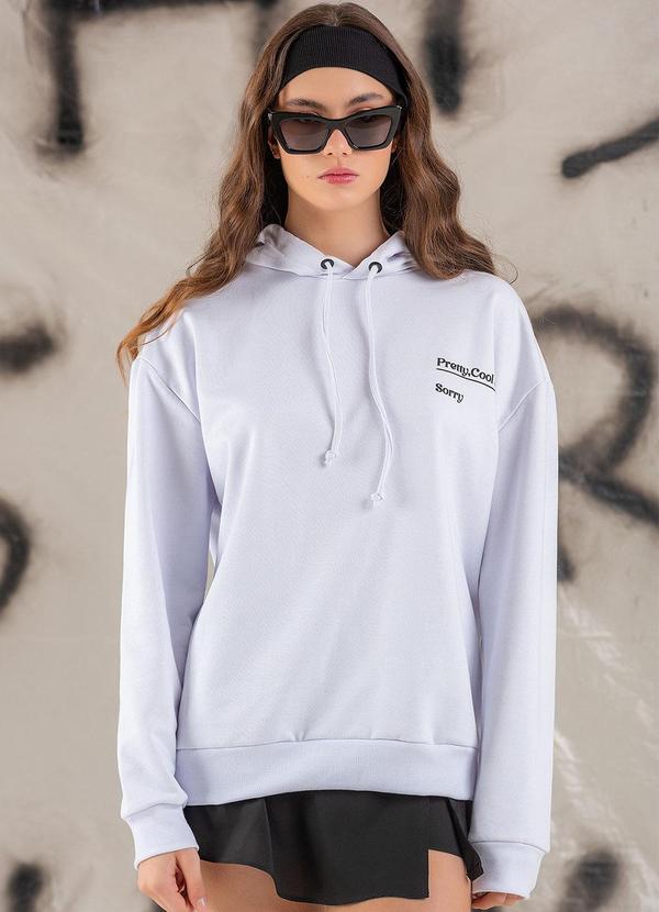 Choyee - Blusão em Moletom Branco