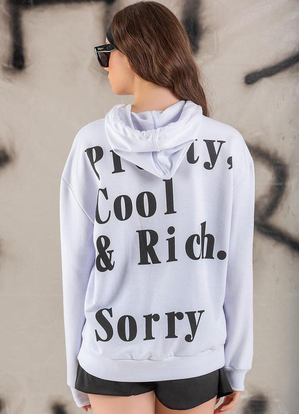 Choyee - Blusão em Moletom Branco 2