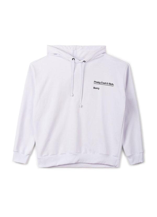 Choyee - Blusão em Moletom Branco 5