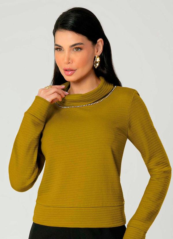 Gris - Blusão Feminino Adulto Amarelo