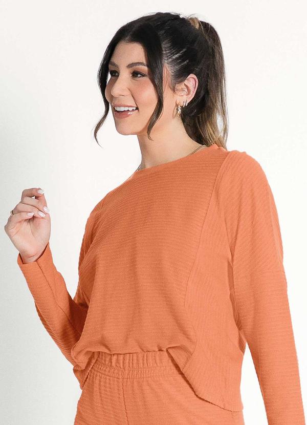 Habana - Blusão Feminino Adulto Estiloso Laranja