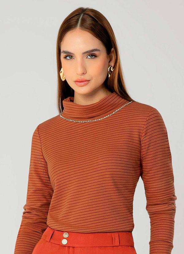 Gris - Blusão Feminino Adulto Marrom