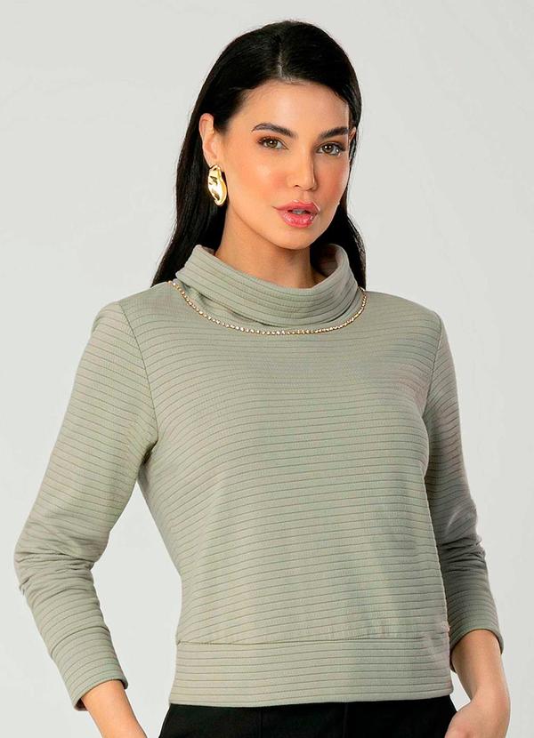 Gris - Blusão Feminino Adulto Verde