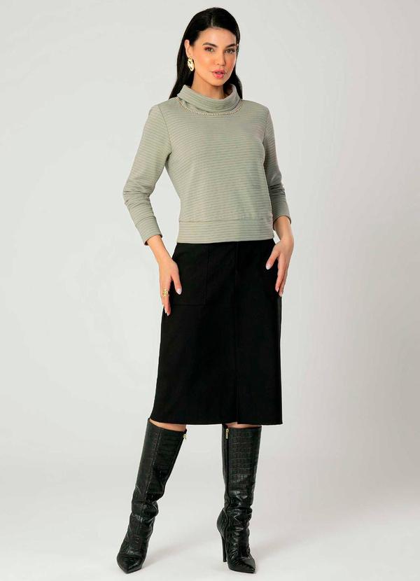 Gris - Blusão Feminino Adulto Verde 2