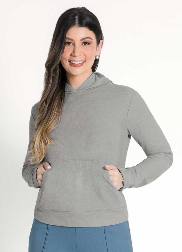 Habana - Blusão Feminino Adulto Versatil Cinza