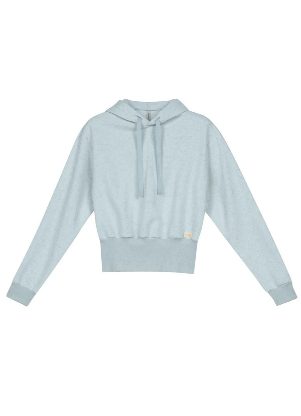 Marialícia - Blusão Feminino Comfy Moletom com Capuz Azul 3