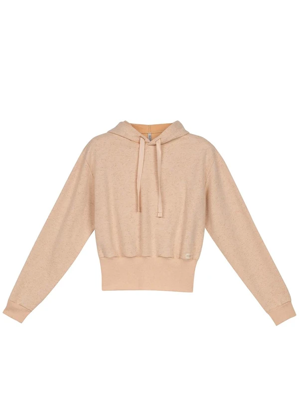 Marialícia - Blusão Feminino Comfy Moletom com Capuz Laranja