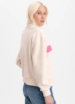 Essendi - Blusão Feminino em Fleece Natural - ESSENDI