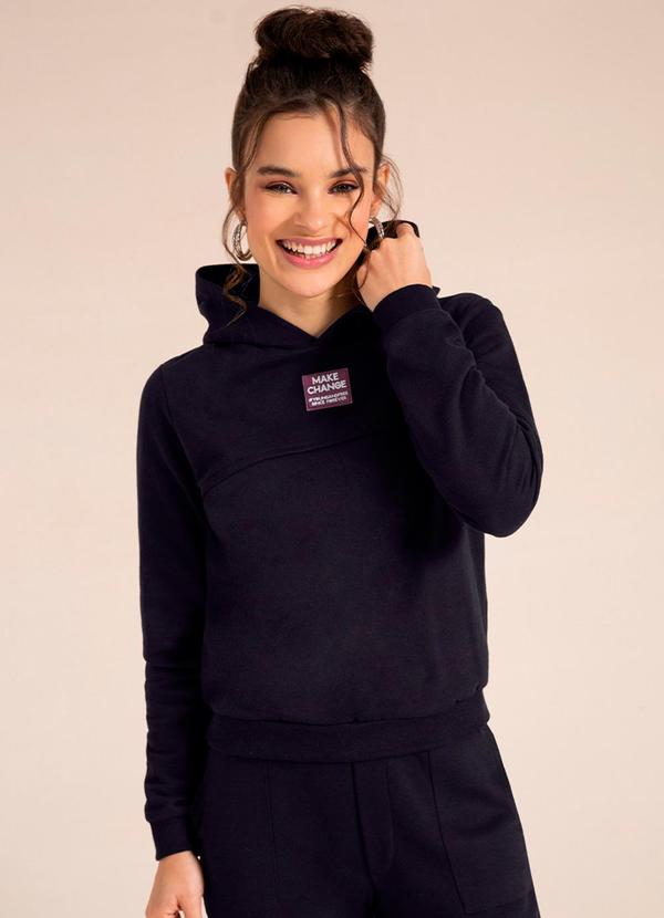 Bjoe - Blusão Feminino em Molecotton Preto