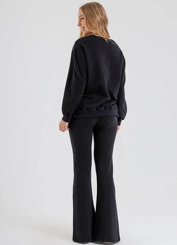 Just Basic - Blusão Feminino em Molecotton Preto 4