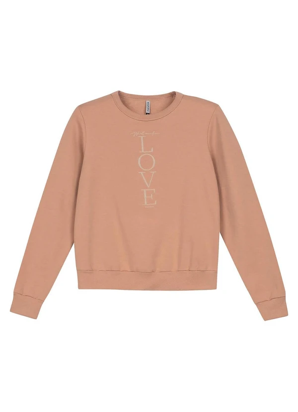 Marialícia - Blusão Feminino Molecotton Love Marrom 3