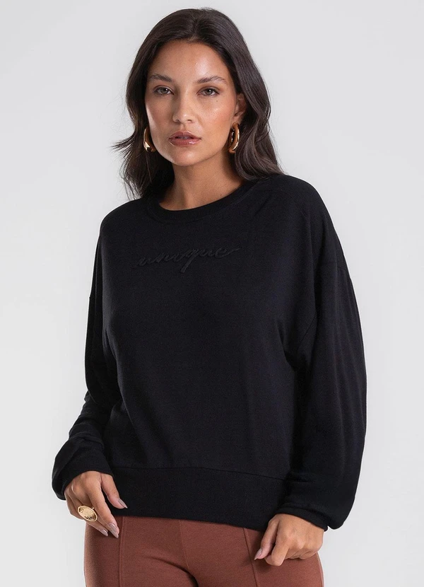 Endless - Blusão Feminino Molecotton Preto 4