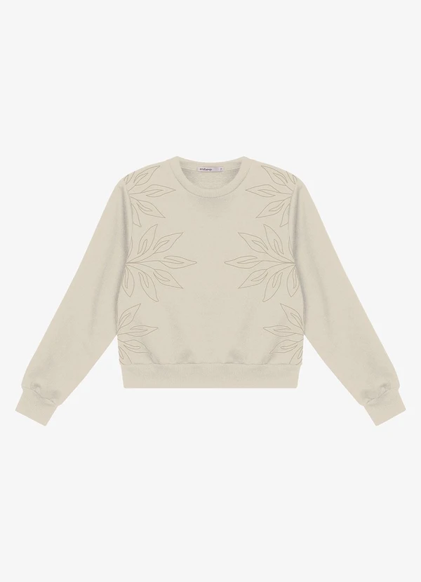 Endless - Blusão Feminino Moletom Manga Longa Bege 5