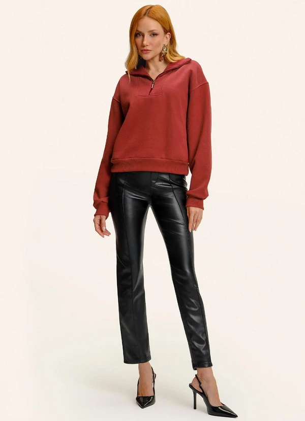 Endless - Blusão Gola Alta Felpado Laranja 2