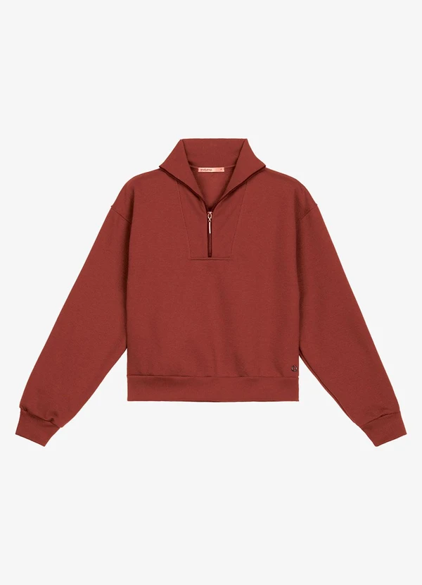 Endless - Blusão Gola Alta Felpado Laranja 3