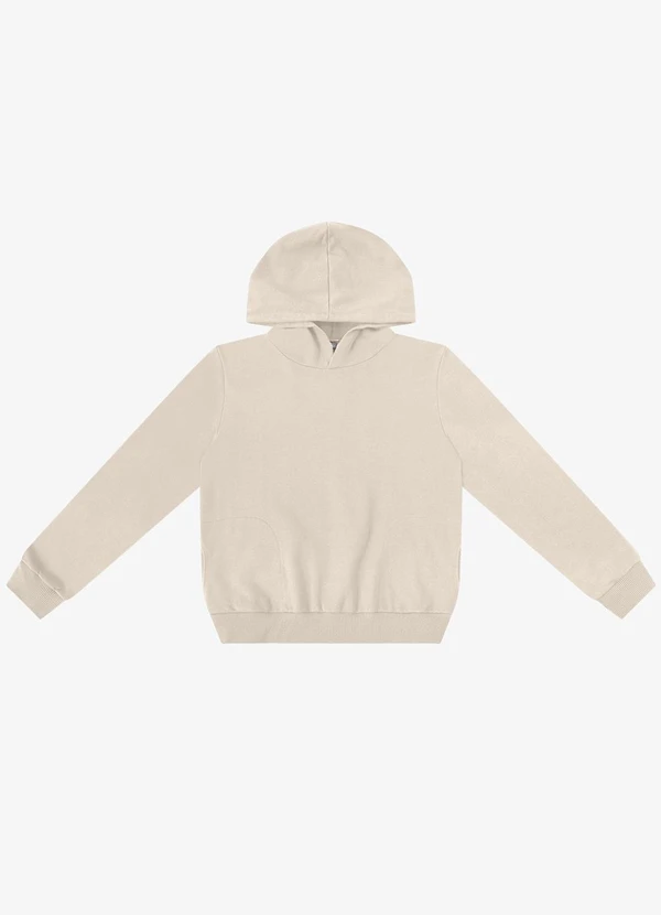 Rovitex - Blusão Moletom Felpado com Capuz Bege 1