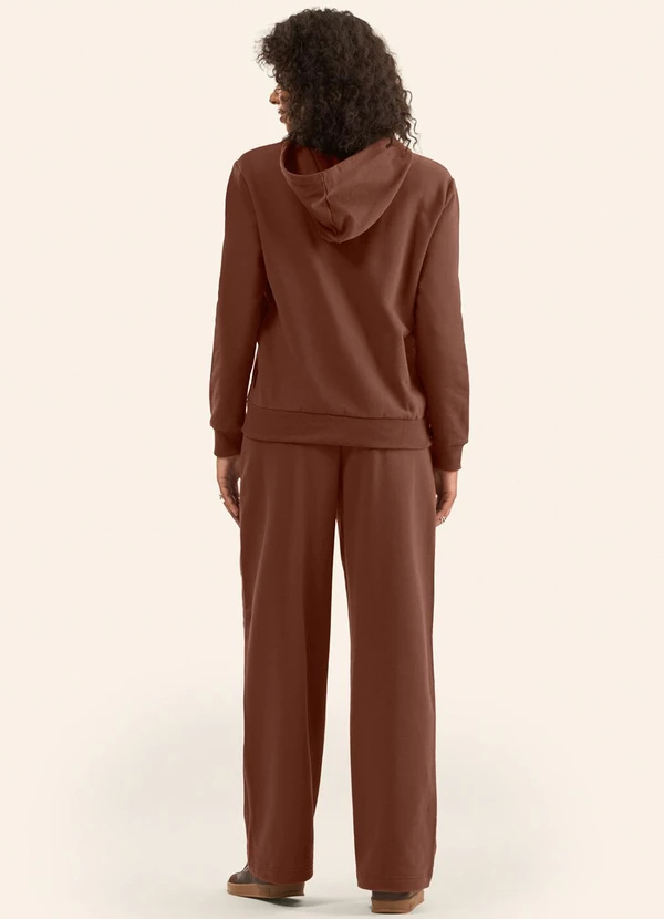 Rovitex - Blusão Moletom Felpado com Capuz Marrom 4