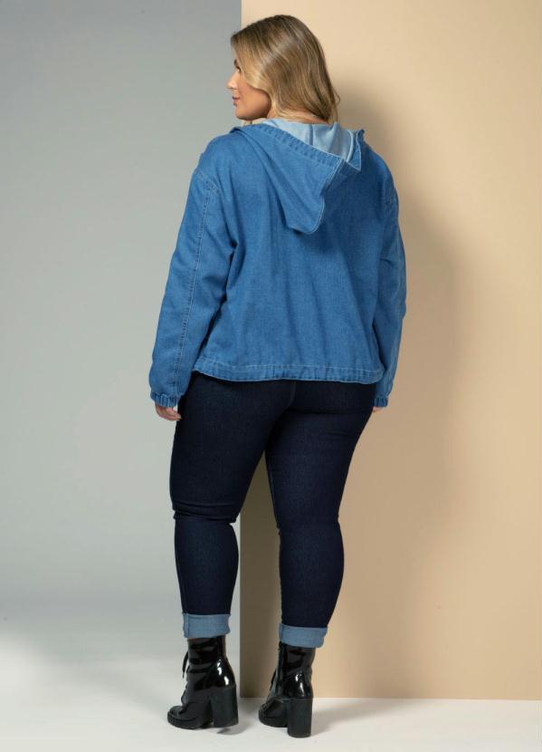 Quintess - Bomber Jeans com Bolsos Funcionais e Capuz 10