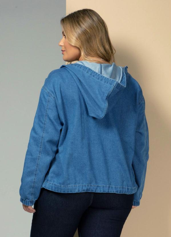 Quintess - Bomber Jeans com Bolsos Funcionais e Capuz 8