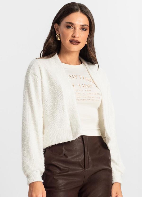 Endless - Cardigan Feminino Tricô Felpudo Bege 4
