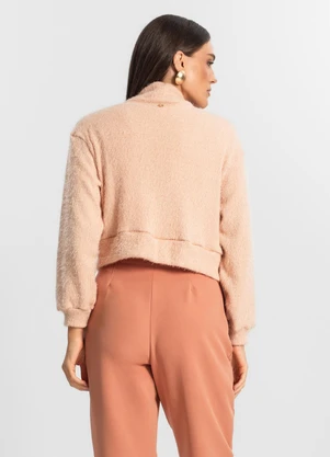 Endless - Cardigan Feminino Tricô Felpudo Rosa - ENDLESS